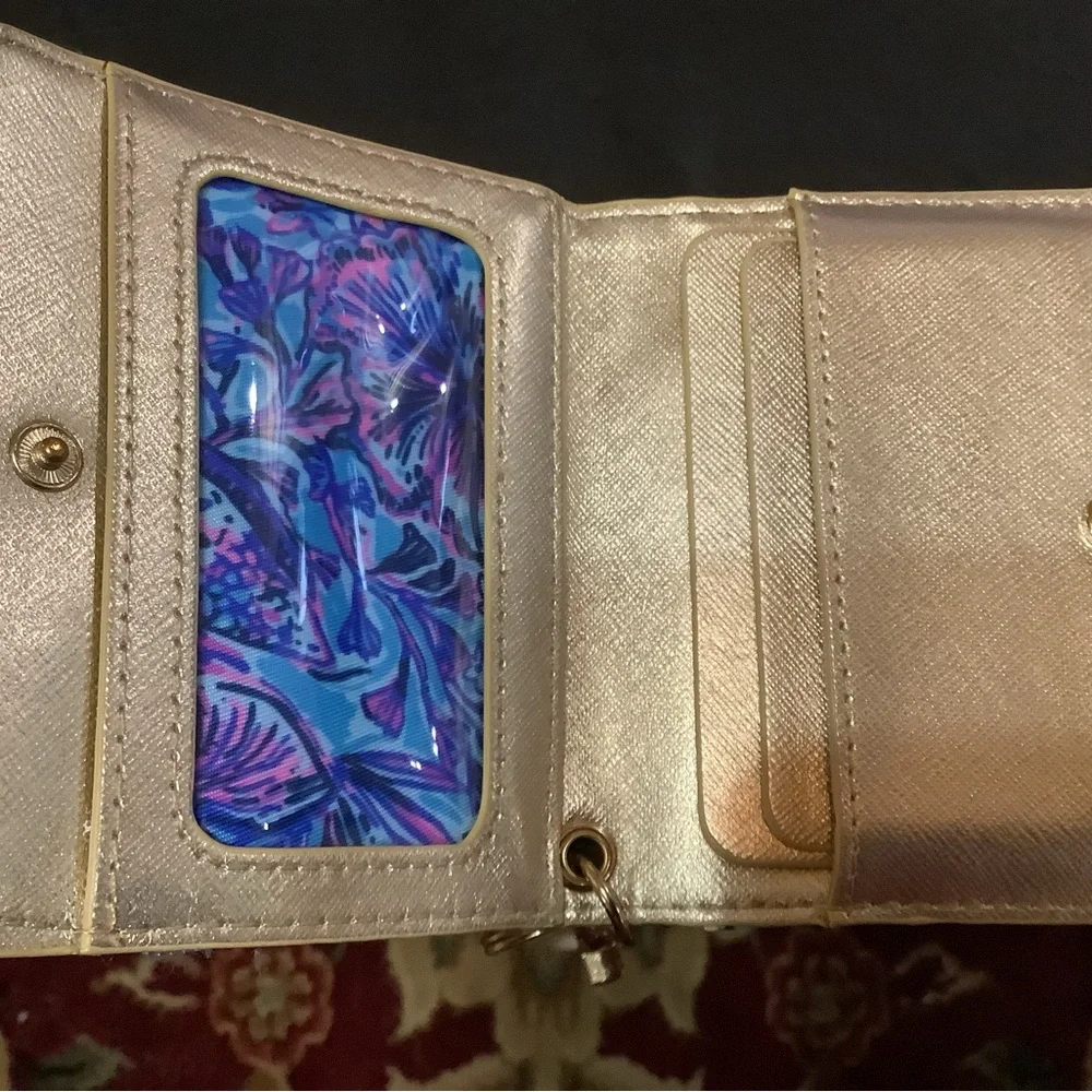 Lilly Pulitzer Colorful Shell-Print Wristlet Card Case - Blue & Pink